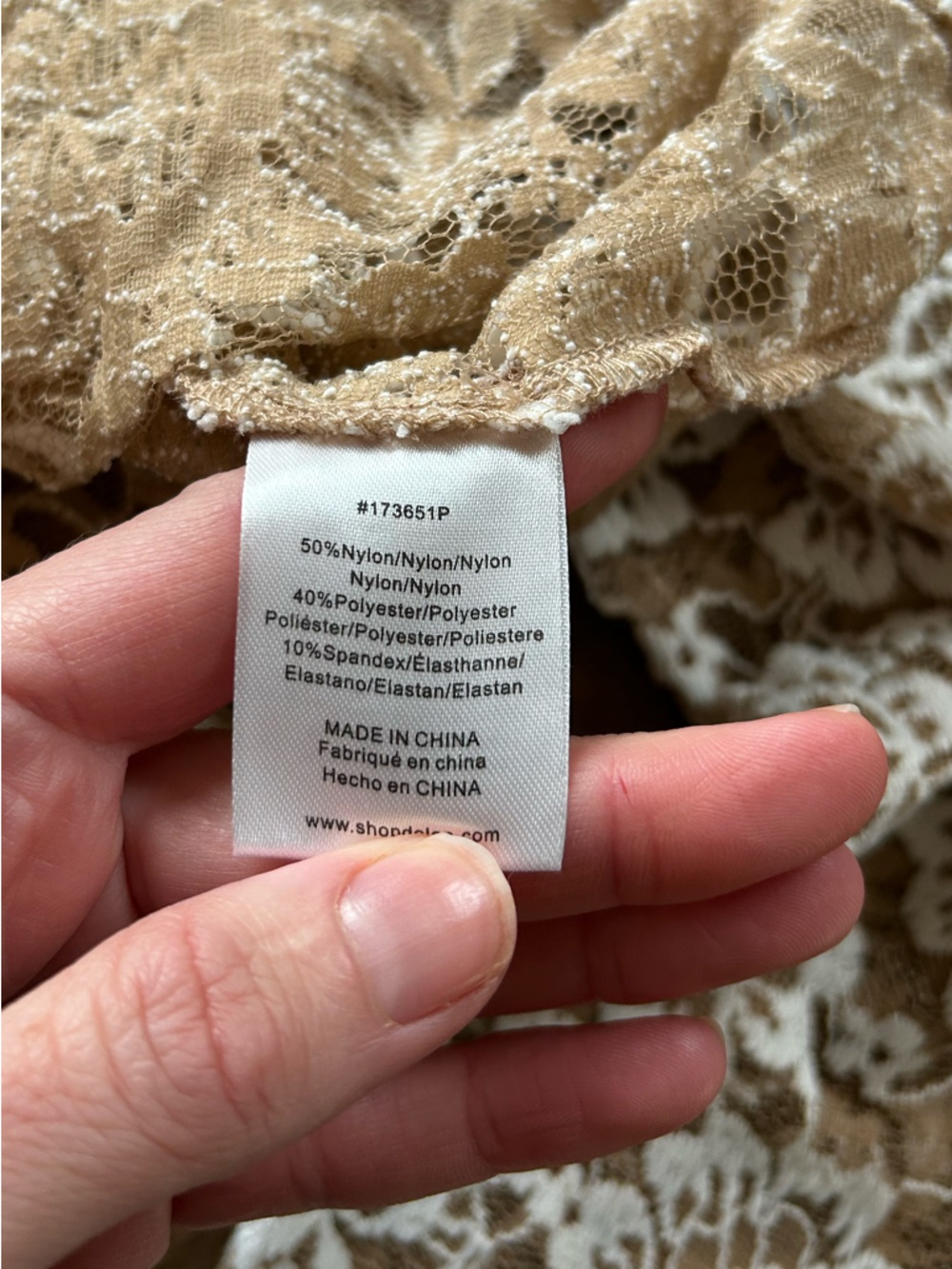 NWT Anthropologie Dolan Lace Puff Sleeve White Beige Blouse M - Picture 10 of 10